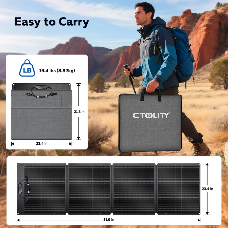 Premium Foldable ETFE Solar Panel – 100W/200W